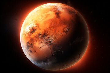 Obraz na płótnie Canvas The planet Mars. Generative AI