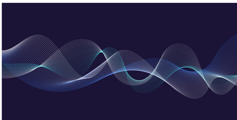 Abstract flowing wave lines. Design element for technology, science, business, modern concept background vector eps 10
