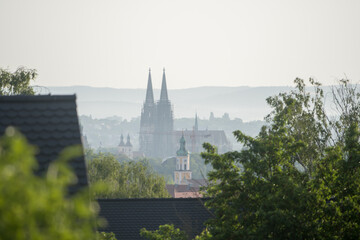 Dom in Regensburg aus der Ferne gesehen
