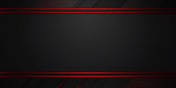 Modern black background with abstract red design. Copy space for text or graphics
