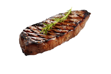 Grilled steak. transparent background