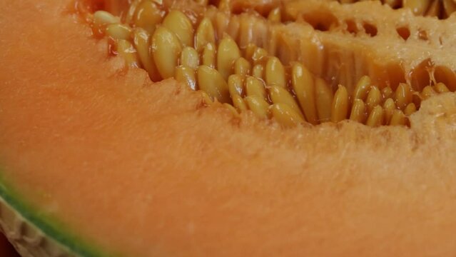 morceaux de melons en gros plan