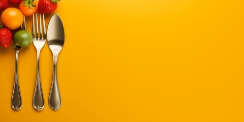 Food top view, generative AI