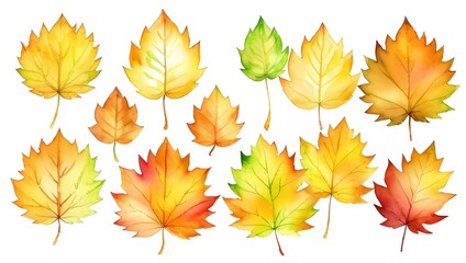 Leaves watercolor, generative AI