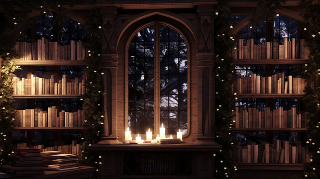 Candlelit Castle Window