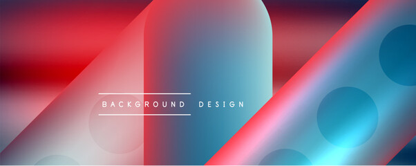 Techno round shapes, lines abstract background with glossy elements. Vector Illustration For Wallpaper, Banner, Background, Card, Book Illustration, landing page