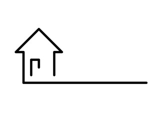 house icon with line