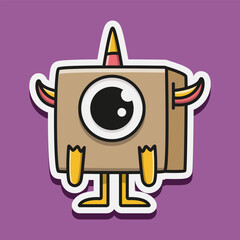 Monster character cartoon design illustration