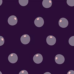 Grape Pieces Fruit Pattern Vector Illustration