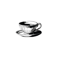 Hand-sketched tea Cup Vector illustration.