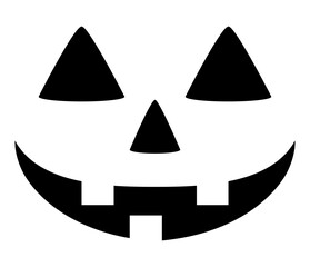 Halloween eyes symbol illustration, black on white background