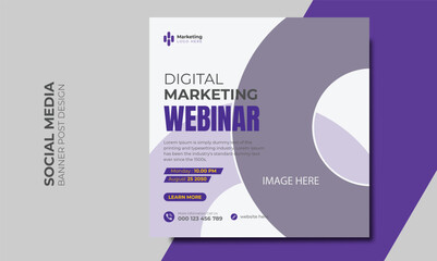 Fototapeta premium Digital marketing Agency social media post design