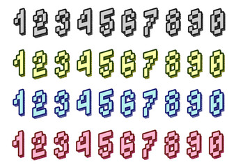 ブロック数字a4