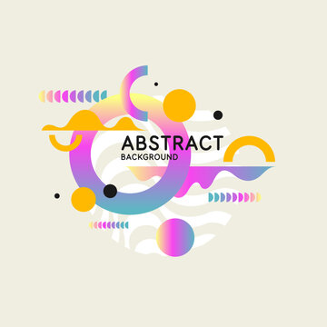 Abstract background with simple elements. An image with a composition of geometric elements and shapes.