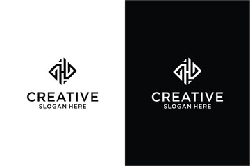 Letter b technology Logo design concept