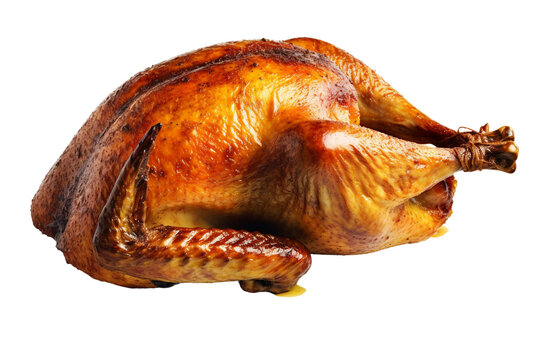 Roasted turkey. isolated object, transparent background