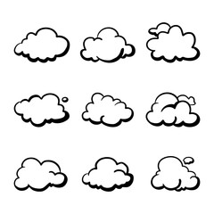 Hand draw the weather collection. Flat style vector illustration