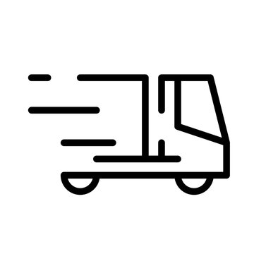 shipping truck delivery pakage icon