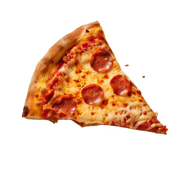 Slice of pizza. isolated object, transparent background