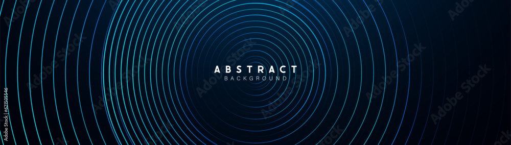 Poster abstract blue digital dynamic water drop wave on dark background. futuristic hi-technology concept. 