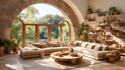 Fototapeta premium Slow Living - Serene and Minimalist Indoor Spaces Family Room