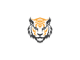 Tiger logo, simple and colorful illustration, transparent background, Premium Photo, Tiger Logo Stock Illustrations, Cool tiger logo vector illustration,