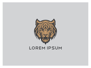 Tiger logo, simple and colorful illustration, transparent background, Premium Photo, Tiger Logo Stock Illustrations, Cool tiger logo vector illustration,