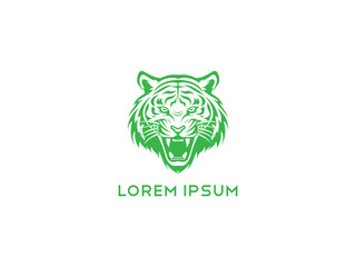 Fototapeta premium Tiger logo, simple and colorful illustration, transparent background, Premium Photo, Tiger Logo Stock Illustrations, Cool tiger logo vector illustration,