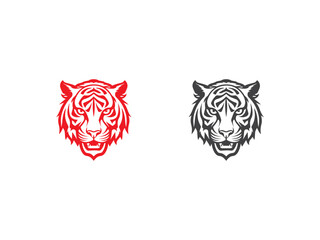 Tiger logo, simple and colorful illustration, transparent background, Premium Photo, Tiger Logo Stock Illustrations, Cool tiger logo vector illustration,