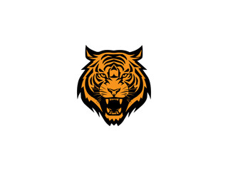 Tiger logo, simple and colorful illustration, transparent background, Premium Photo, Tiger Logo Stock Illustrations, Cool tiger logo vector illustration,