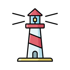 light house icon vector design template in white background