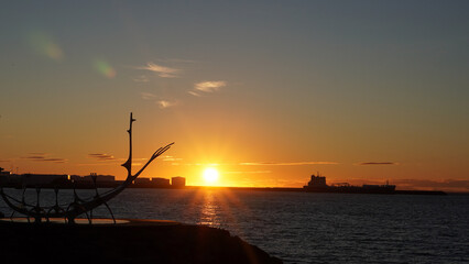 Midnight sun in Reykjavík