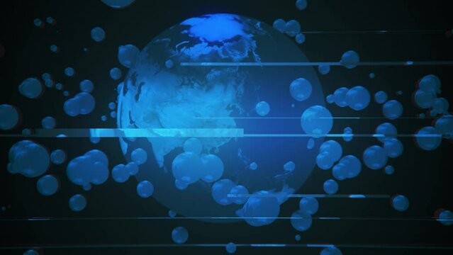 World Planet Background Intro 3D Rendering