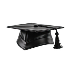 Graduation cap isolated on transparent, PNG. School or college graduate