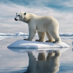 Fototapeta na wymiar polar bear, Generative AI realistic style