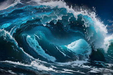 Big Wave in sea By Generative AI technology