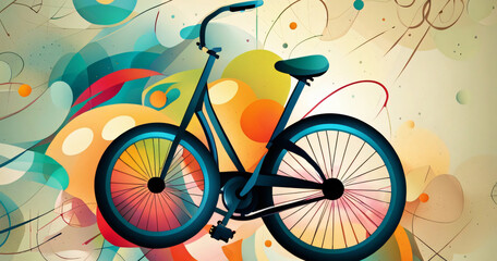 Fototapeta na wymiar background with bicycle
