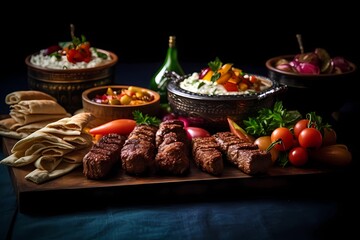 Fototapeta na wymiar Savoring Arabian Delights: Captivating Images of Exquisite Arabic Cuisine and Artful Appetizer Presentations