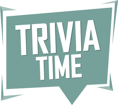 Trivia Time, banner on transparent background. PNG illustration