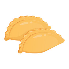 empanada food design vector flat isolated illustration