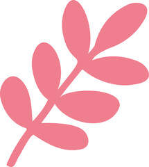 cute leaf branch in childish colors