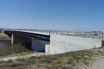 Fototapeta na wymiar 橋の工事現場の風景