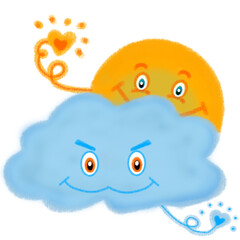 cloud and sun are lovely friend.