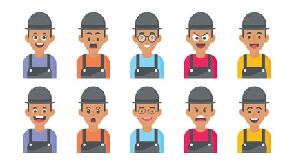 Avatar profile picture icon set, vector illustration.