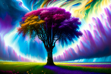 landscape with trees 