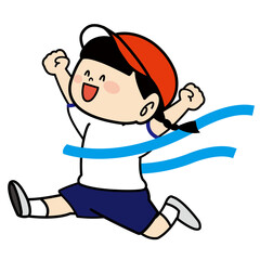 ゴールをして喜ぶ女の子