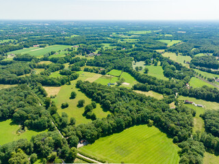 agricultural landscape air view