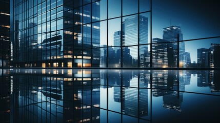 Architecture and construction glass material background, generative ai