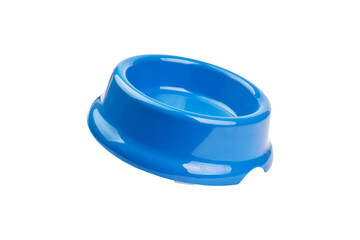 blue plate for dogs and cats on a transparent background