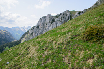 Stockhorn. Beautiful swiss alpine landscape in summer.